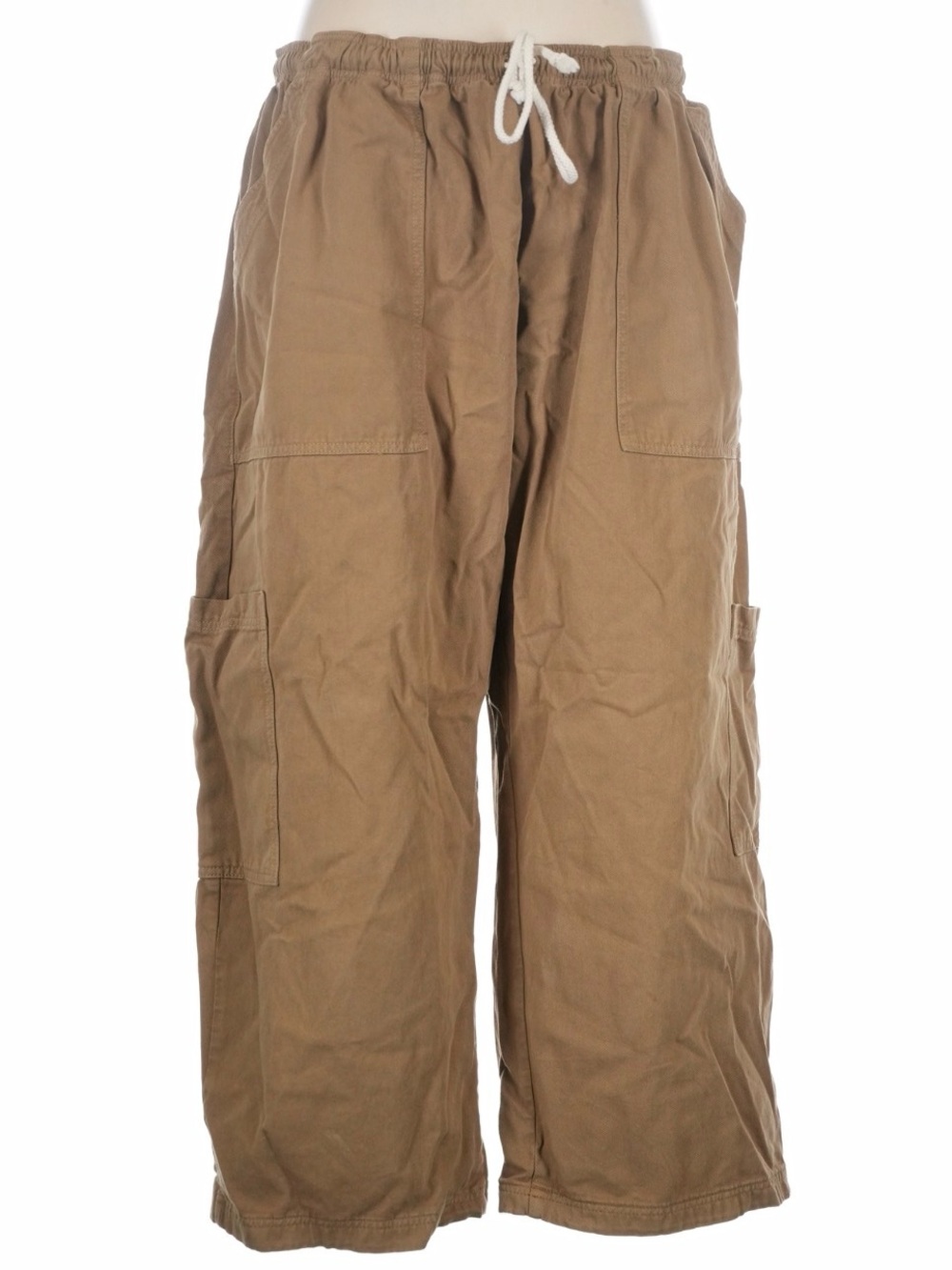 Big Bud Press Tan Wide-Leg Cargo Pants